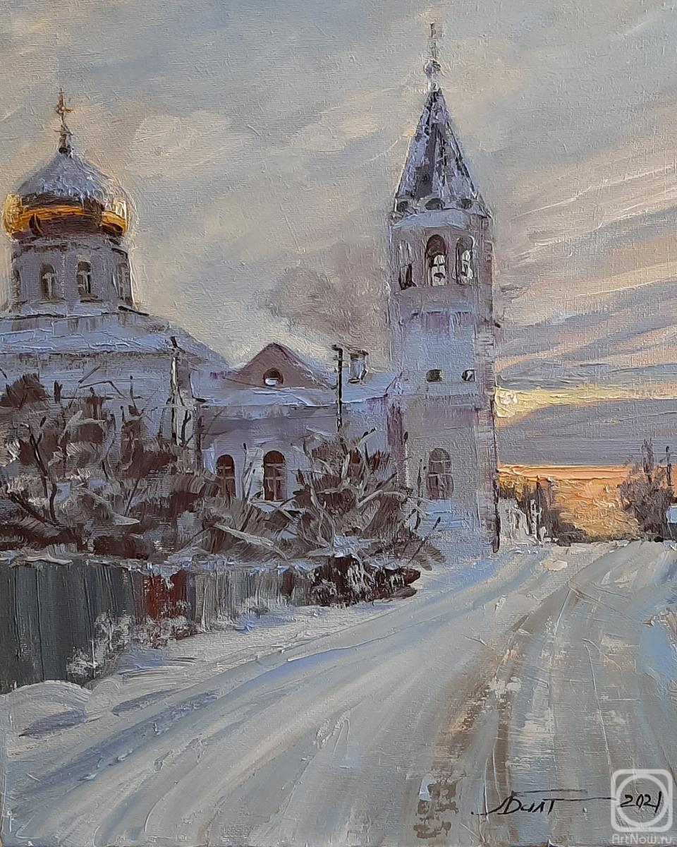 Baltrushevich Elena. Winter landscape with a church