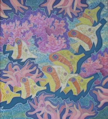 "Fish and corals"