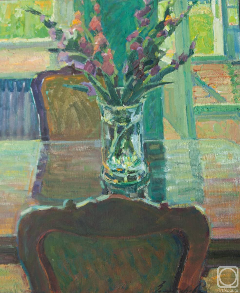 Remizova Svetlana. "Green living room. Gladiolus"