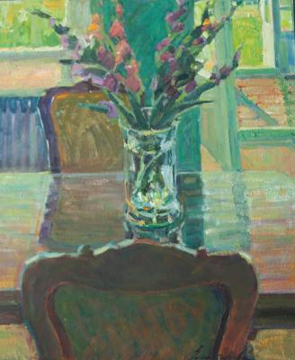 "Green living room. Gladiolus". Remizova Svetlana