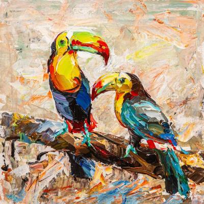 Two toucans on a branch N2. Rodries Jose