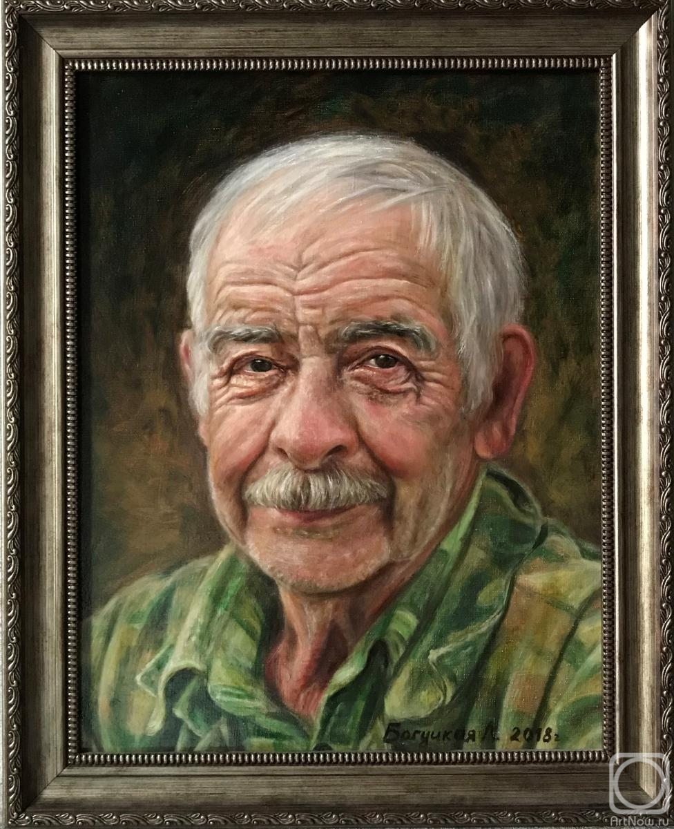 портрет дедушки красками