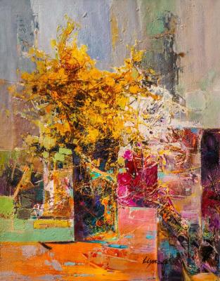 Flower abstraction with a yellow bouquet. Gomes Liya