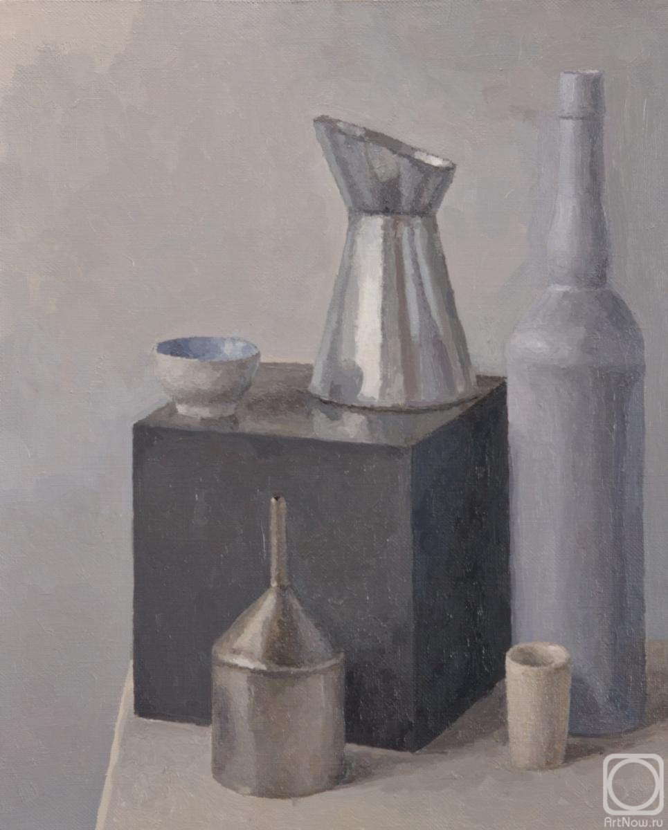 Petrov Pavel. Still life with metallic objects