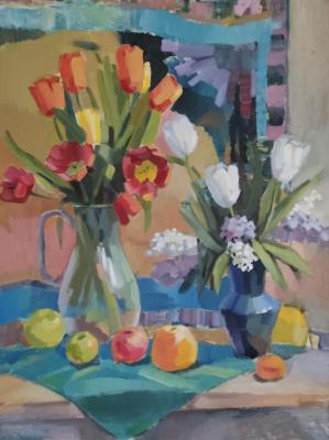 Still life with tulips. Kazanskaya Nataliya