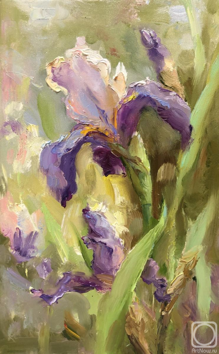 «Ирисы» картина Боско Юлии маслом на холсте — купить на ArtNow.ru