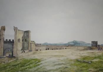 "Mount Fortress. View of the gates of Batisto di Zoaglio di Andalo, the towers of Bernardo Franco Pagan, Jacobo Torsello and the tower of Pasquale Giudice. Genoese fortress.". Borodkin Alexey