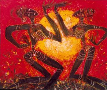 Amazons Dancing at Sunset (Neolitism). Volchek Lika