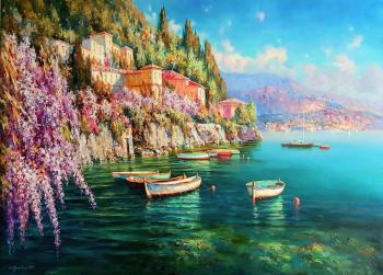 Lake Como. Wisteria blossoms. Obukhovskiy Yuriy