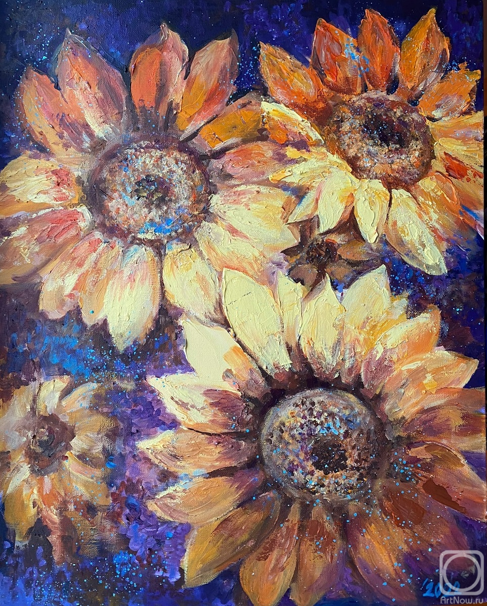 Tikhomirova Marina. Decorative flowers. sunflowers