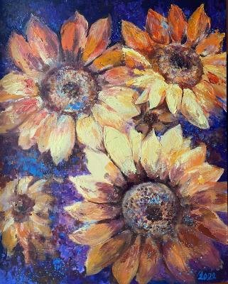 Decorative flowers. sunflowers (). Tikhomirova Marina
