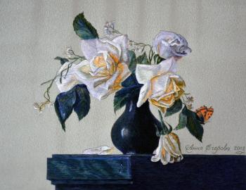 White roses. Egorova Anna