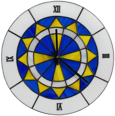 Stained glass clock "Luminary" (Interior Clock). Baranova Anna