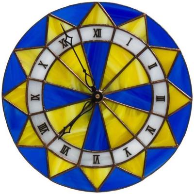 Stained glass clock "Sun"