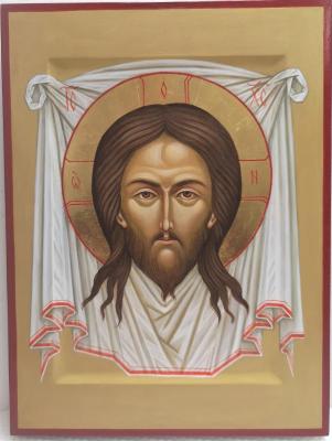Icon of Christ Not-Made-By-Hands (painted with egg-tempera) handpainted icon of Jesus Christ (Egg Tempera). Zhuravleva Tatyana