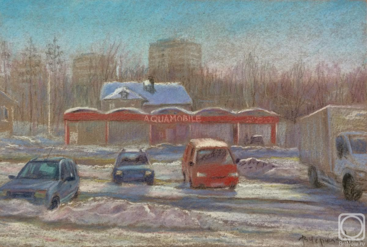 Chernyshev Vladimir. In the parking lot. February in Bryansk
