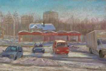 In the parking lot. February in Bryansk. Chernyshev Vladimir