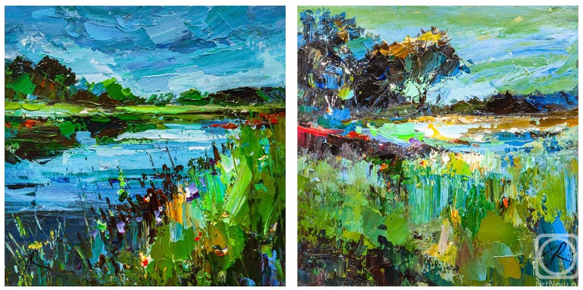 Rodries Jose. Among the fields. Diptych