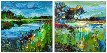 Among the fields. Diptych. Rodries Jose