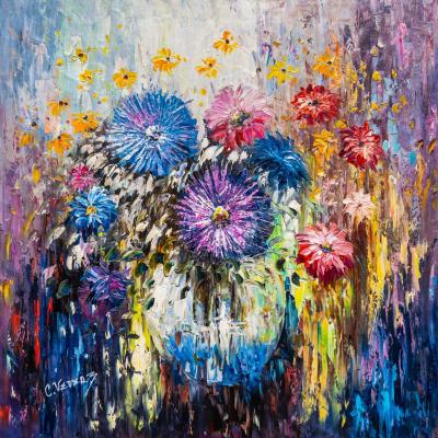 Flower abstraction in asters. Vevers Christina
