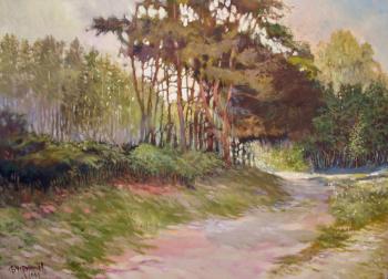 Road in the forest (Oil Painting Road In The Forest). Chernyshev Vladimir