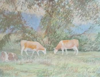 Landscape with a herd. Chernyshev Vladimir