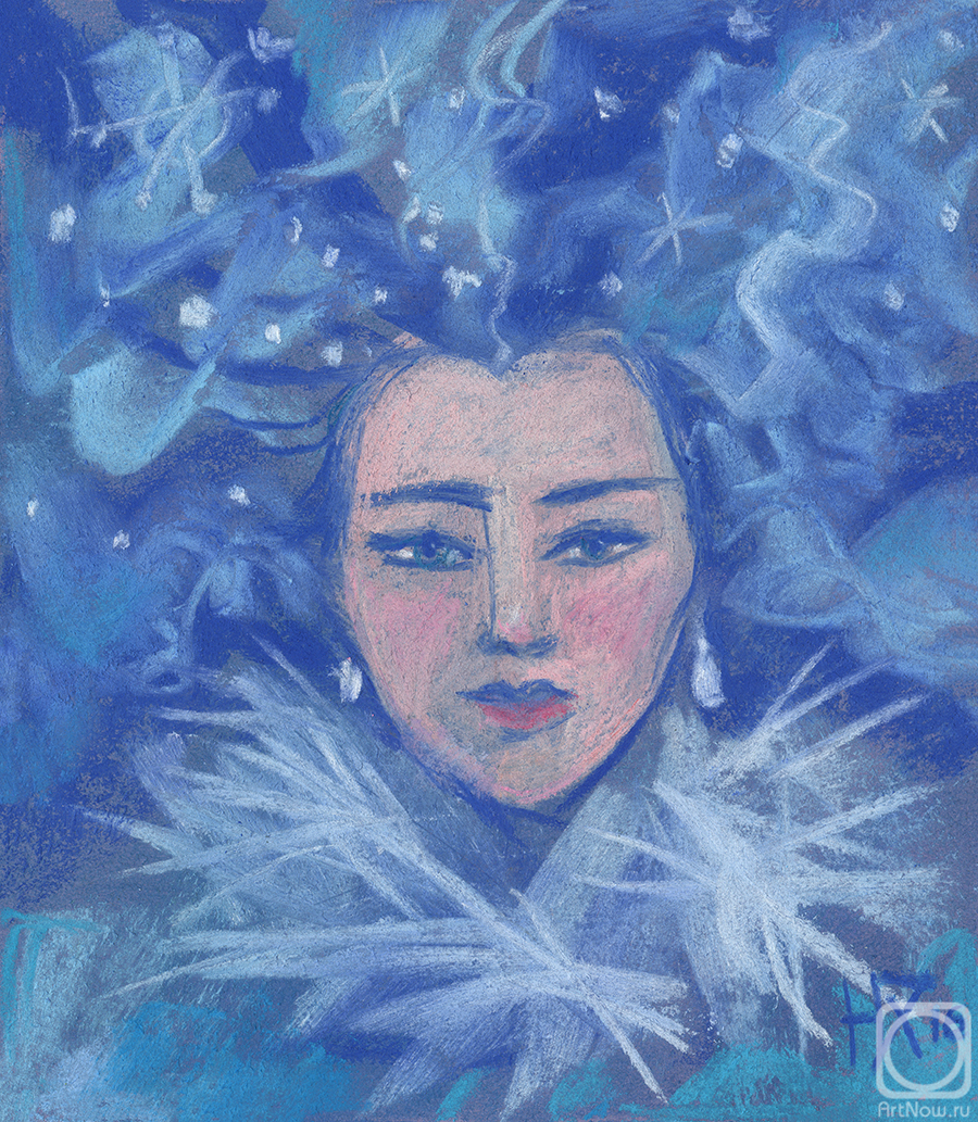 Horoshih Yuliya. Snowgirl, fantasy art, Christmas & New Year