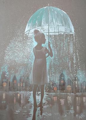 Under the umbrella (Reflections In Puddles). Maliavina Alla