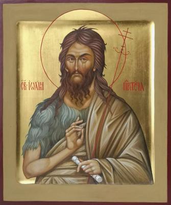 Icon of St. John the Baptist. A painted icon of Saint John the Forerunner and Baptist. Zhuravleva Tatyana