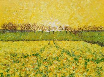 Yellow landscape. Barchan Mariya