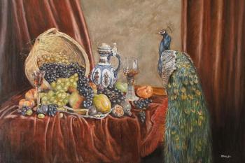 Still life with a peacock. Frolov Andrey