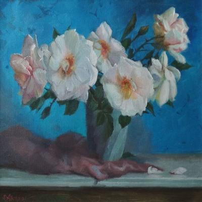 Roses, shades of blue. Akopov Sergey
