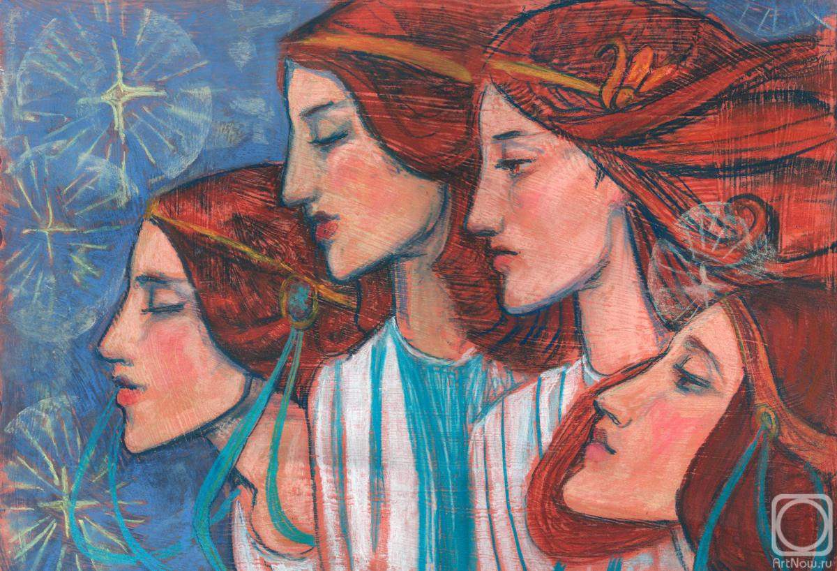 Horoshih Yuliya. Tribute to Art Nouveau, pastel painting
