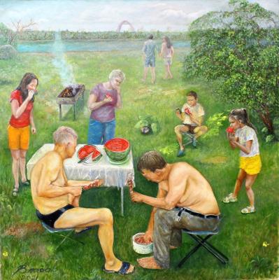 Picnic in the park of Moscow. Vlasov Vyacheslav