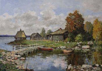 Autumn in the village (Wooden Boats). Malykh Evgeny