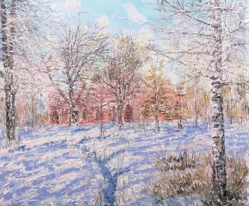 Winter in Tsaritsyno (Painting Palette Knife City). Smirnov Sergey