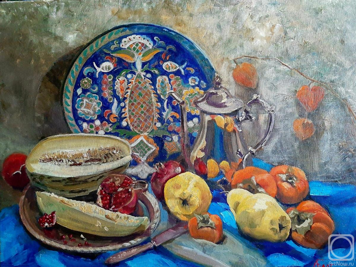 Baltrushevich Elena. Still life with Crimean Tatar dish