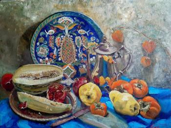 Still life with Crimean Tatar dish (Oriental Dish). Baltrushevich Elena