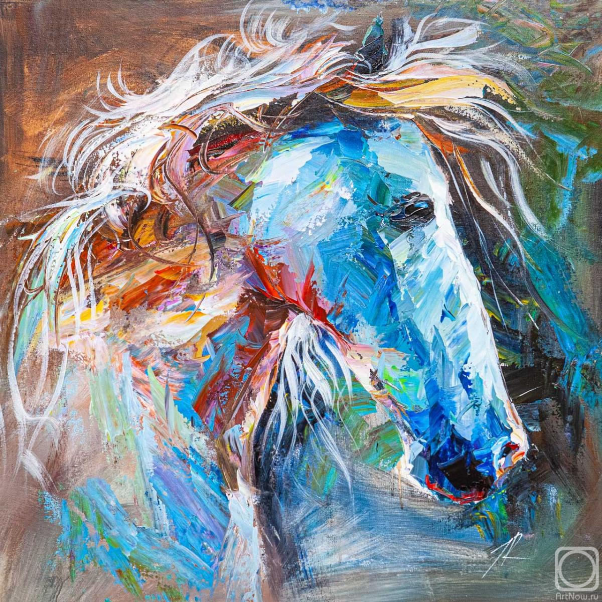 Rodries Jose. Portrait of a white mustang