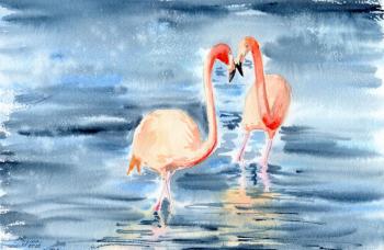 Flamingos. Dance. Poygina Elena