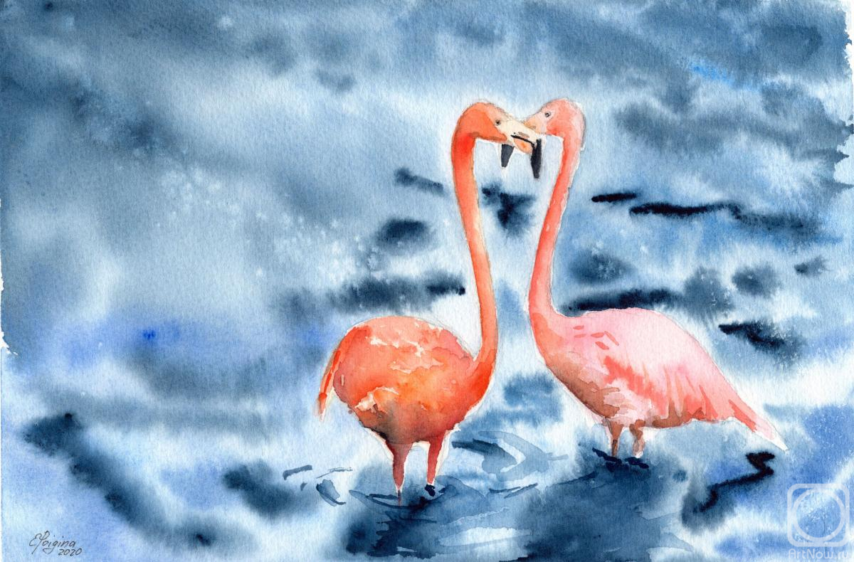 Poygina Elena. Flamingos. Love story (small)