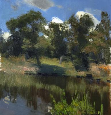 Sunny day, lake. Skorobogatov Ivan