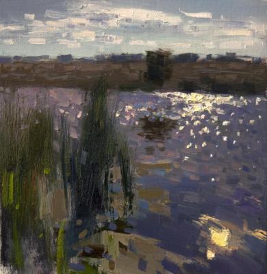 Noon, lake. Skorobogatov Ivan