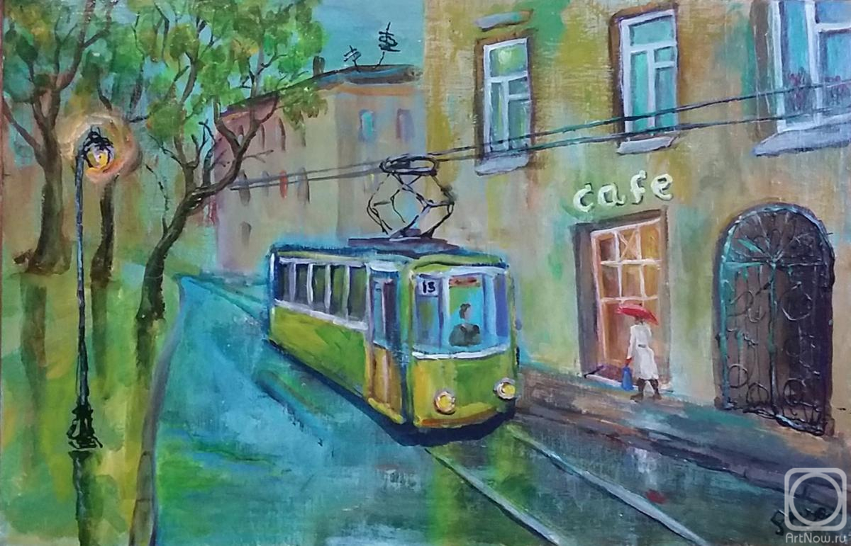 Bystrova Anastasia. Evening tram