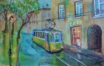 Evening tram. Bystrova Anastasia