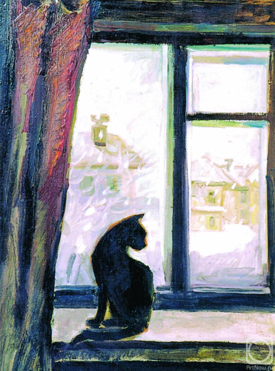 Bagina Veronika. The cat on the window