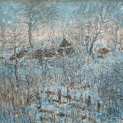 Village in the snow. Smirnov Sergey