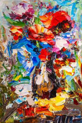 Bright bouquet in a vase N2 (Picture Vase With Flowers). Rodries Jose