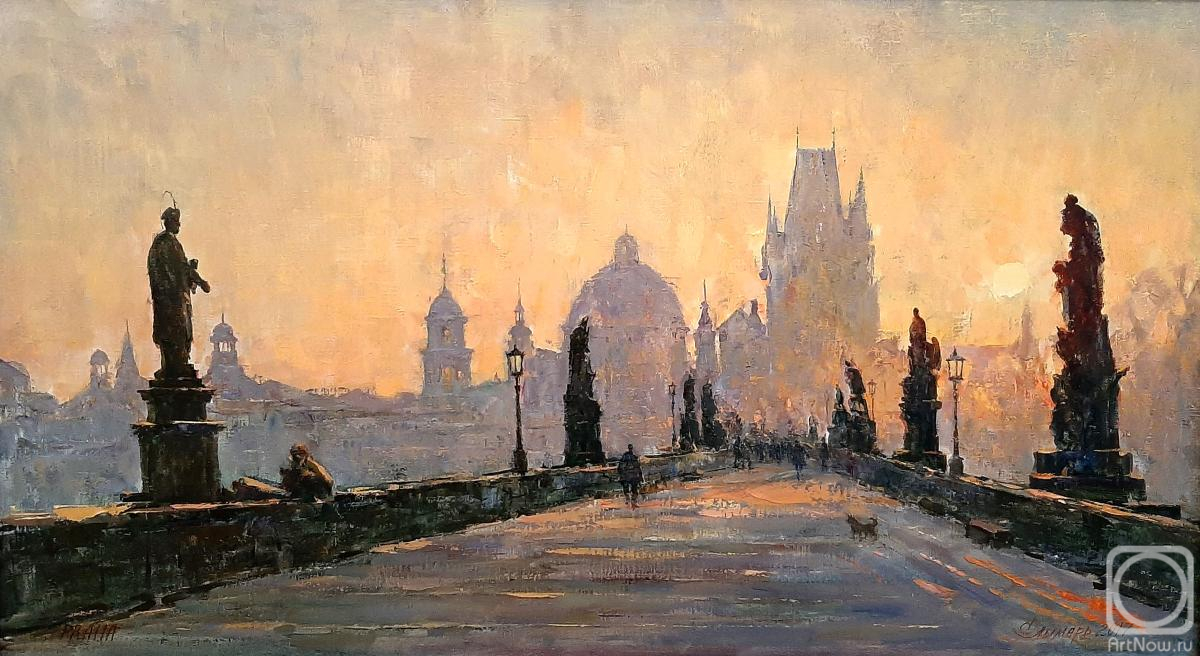 Lymar Sergey. Charles Bridge. Morning. Prague