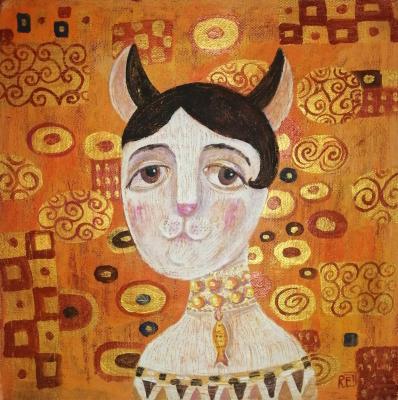 Dream cat Klimt. Razina Elena
